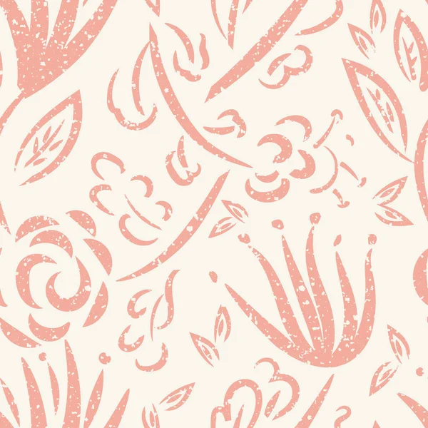 Дикий Луг Цветок Бесшовный Векторный Рисунок Фона Разбросанные Цветы Накладываемым — стоковый вектор