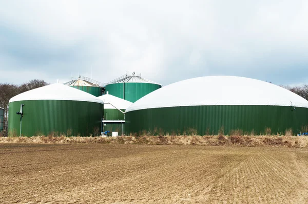 En stor biogasanläggning — Stockfoto