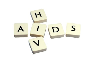 word ile harf küpleri AIDS HIV