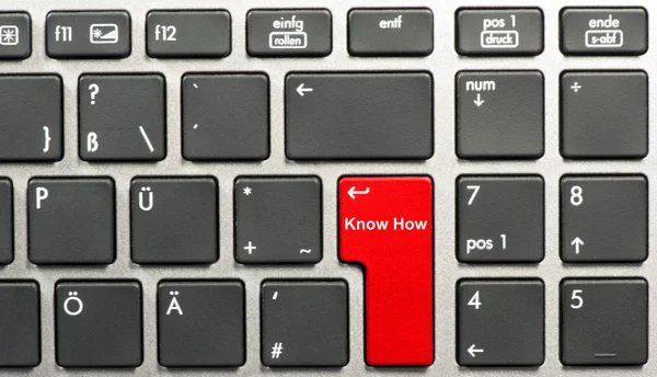 Keyboard word and know-how — Stock Photo, Image