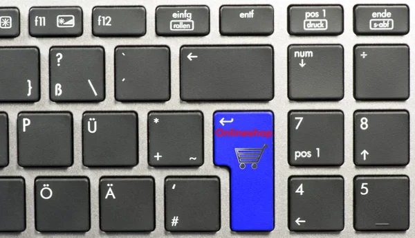 Tastatur und Wort Online-Shop — Stockfoto