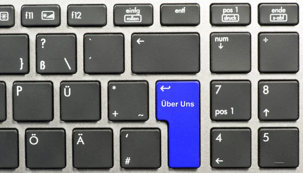 Keyboard with word about us — Stock Photo, Image