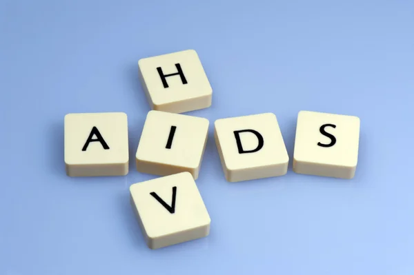 Letter cubes with word AIDS HIV — Stock Photo, Image