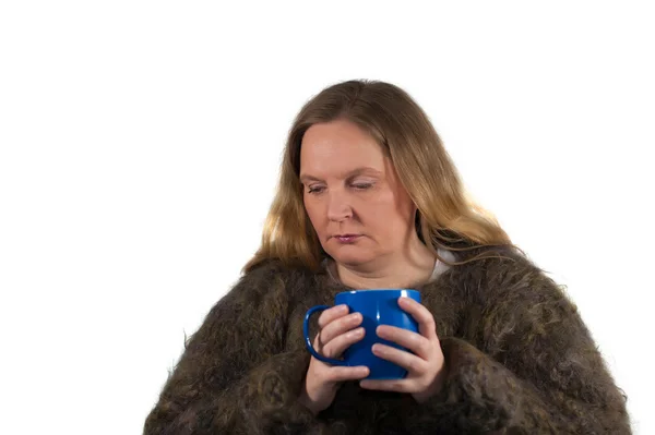 Woman drink tea — Stock Photo, Image