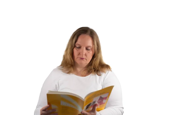 Frau lernt Englisch — Stockfoto