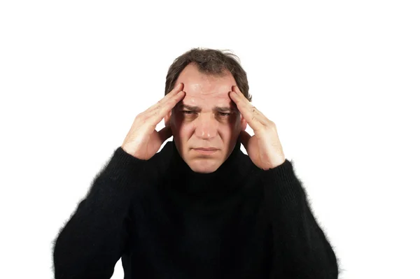 Adam bir migren var — Stok fotoğraf