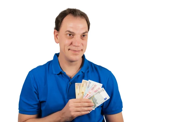 Man en geld — Stockfoto