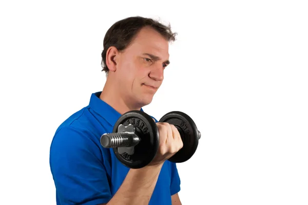 Człowiek i trening siłowy — Zdjęcie stockowe