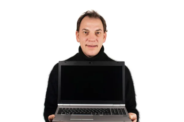 Bezig met laptop — Stockfoto