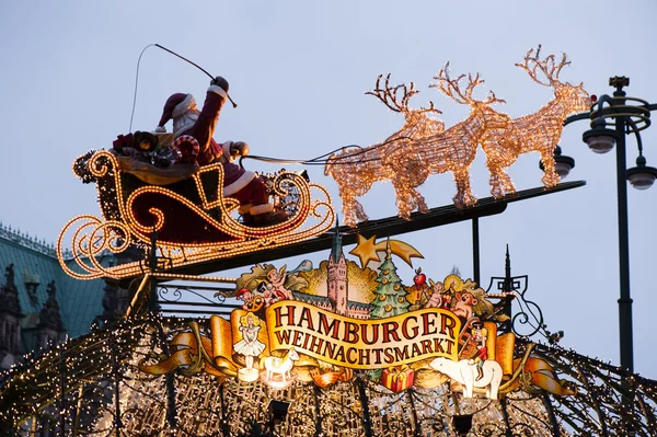 Radnice trh Hamburku vánoční trh — Stock fotografie
