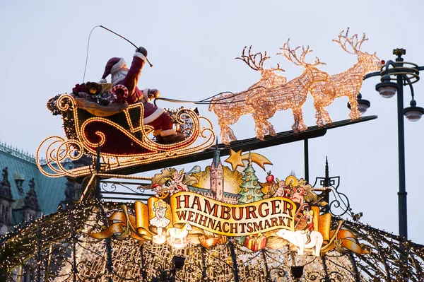 Mercado da Câmara Municipal Hamburgo Mercado de Natal — Fotografia de Stock