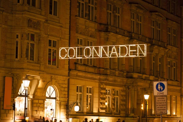 Ville illuminée de Hambourg, Colonnaden — Photo