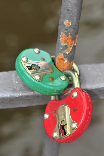 Two steel heavy locks. — Stock Photo, Image