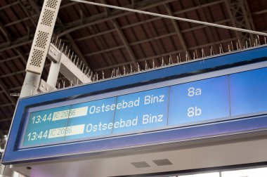 Scoreboard Station Ostseebad Binz clipart