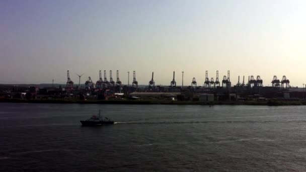 Гамбургский порт — стоковое видео