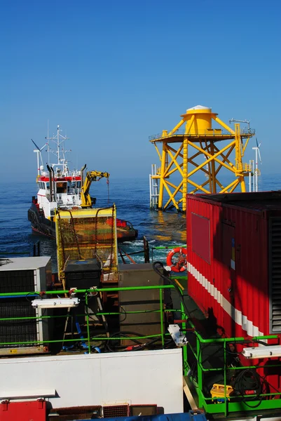 Energia eolica Offshore — Foto Stock