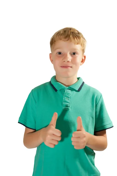 Boy thumbs up — Stock Photo, Image