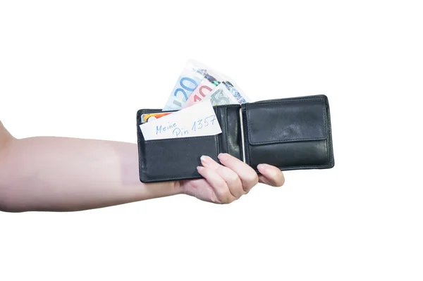 Wallet in hand — Stock Photo, Image