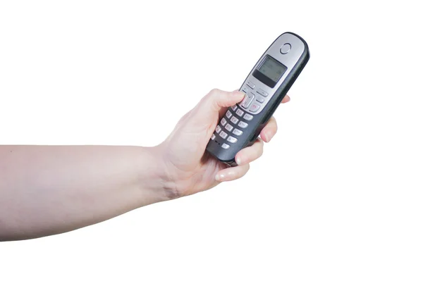 Telefoon in de hand — Stockfoto