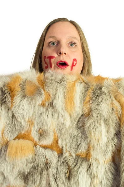 Anti fur djurplågeri — Stockfoto