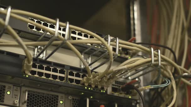 网络安全光纤集线器 — 图库视频影像