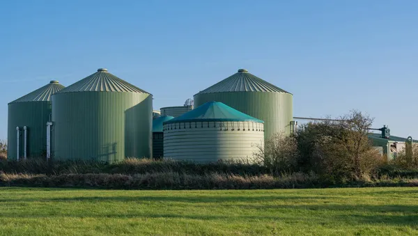 Fábrica Biogás Para Geração Energia Geração Energia — Fotografia de Stock