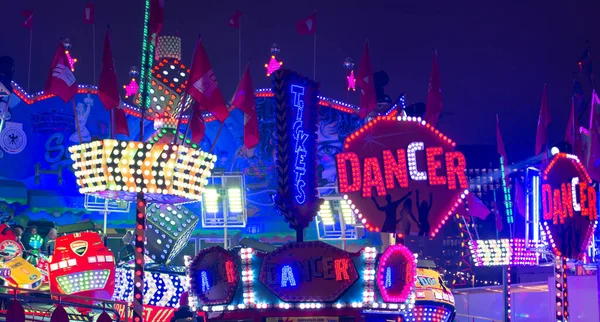 Showmen Attracties Hamburg Winter Cathedral Het Grootste Volksfeest Noord Duitsland — Stockfoto