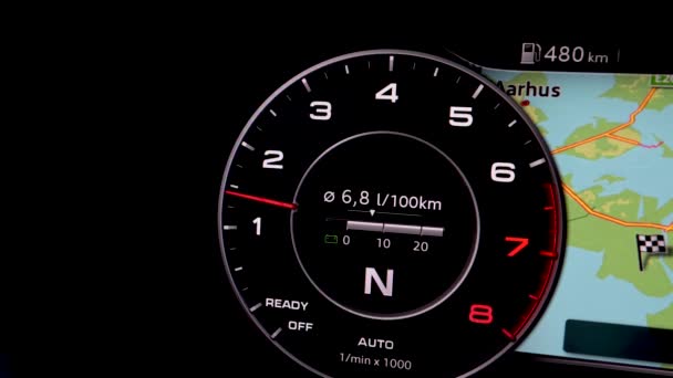 Digital Tachometer Car — Stock Video