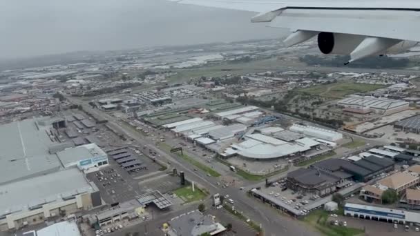 Abordagem Para Desembarque Aeroporto Joanesburgo África Sul — Vídeo de Stock