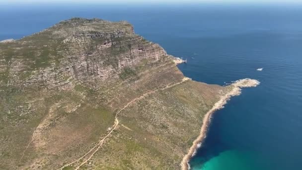 Voo Helicóptero Sessão Fotos Das Montanhas Torno Cidade Cabo África — Vídeo de Stock