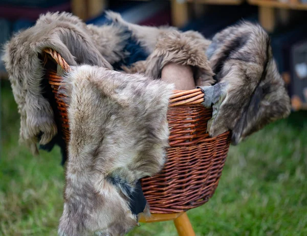 Furs Medieval Market Spectacle — Stock Photo, Image
