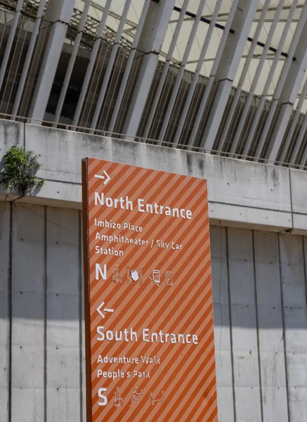 Entrance Sign Entrances Moses Mabhida Stadium Football Stadium Durban South — Stok fotoğraf