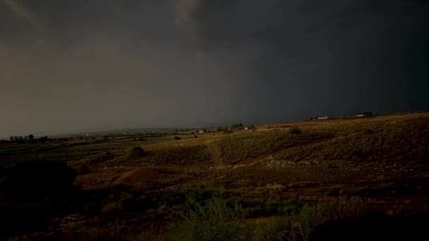 Hitzegewitter Über Einer Halbwüstenlandschaft Bei Oudtshoorn Südafrika — Stockvideo