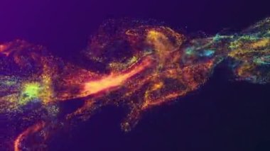 Altın renkli parçacıkların 4k videosu.