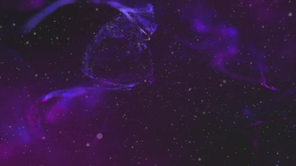 4k video of purple particles forming a futuristic runner. — Stock Video