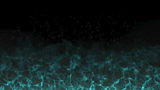 4k vídeo de fundo azul com padrão de ondas de água. — Vídeo de Stock