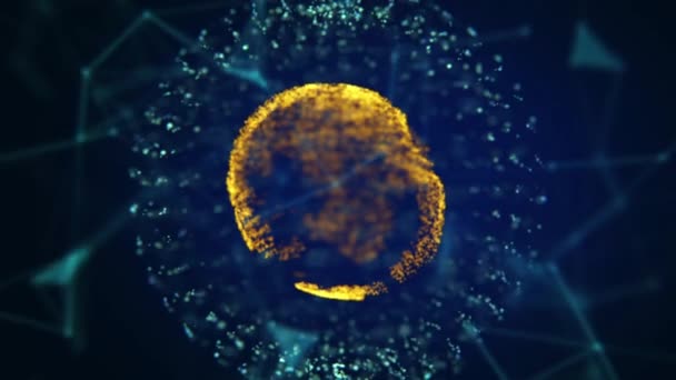 4k vídeo of abstract Terra em fundo azul. — Vídeo de Stock