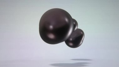 Soyut siyah sıvı damlalarının 4k videosu.