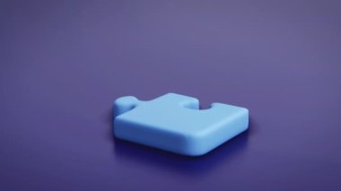 Bulmacanın karikatür parçalarının 4k videosu.