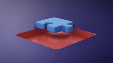 Bulmacanın karikatür parçalarının 4k videosu.