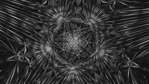 Video Illuminated Geometric Shapes Pattern Looking Kaleidoscope Concept Illusion — Vídeo de Stock