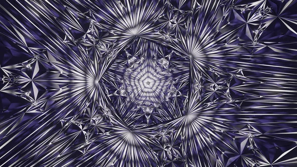 Rendering Image Illuminated Geometric Shapes Pattern Looking Kaleidoscope Concept Illusion — Fotografia de Stock