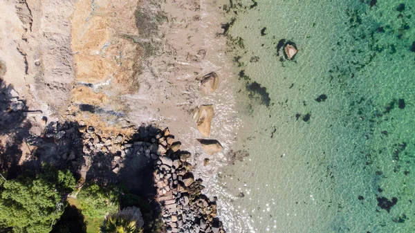 Dron Mar Színes Türkiz Mar Caribe — Stock Fotó