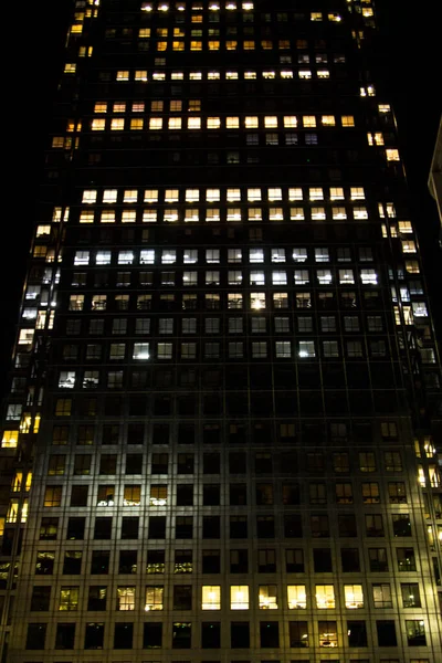 Edificio Luces Nocturnas Londres Enano Canario — Foto de Stock