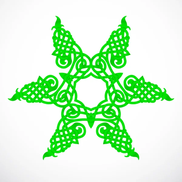 Groene inheemse ornament — Stockvector