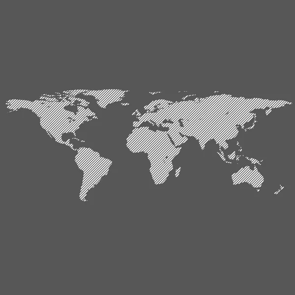Linhas diagonais mapa do mundo —  Vetores de Stock