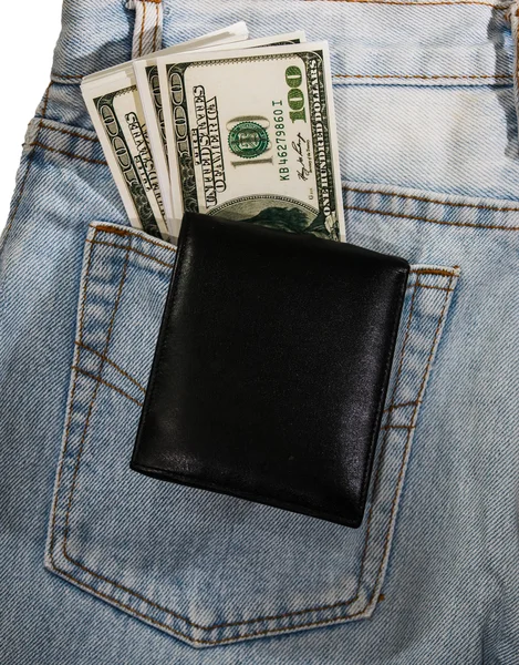 Dollar in der Tasche. — Stockfoto