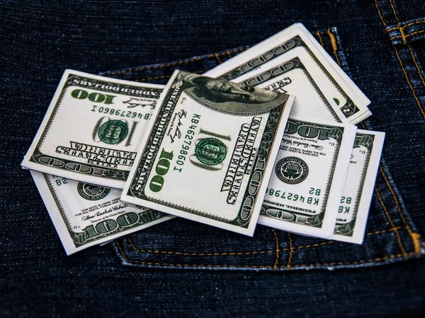 Dollars in your pocket. — Stock Photo, Image