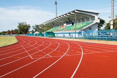 Running track  in the morning. clipart