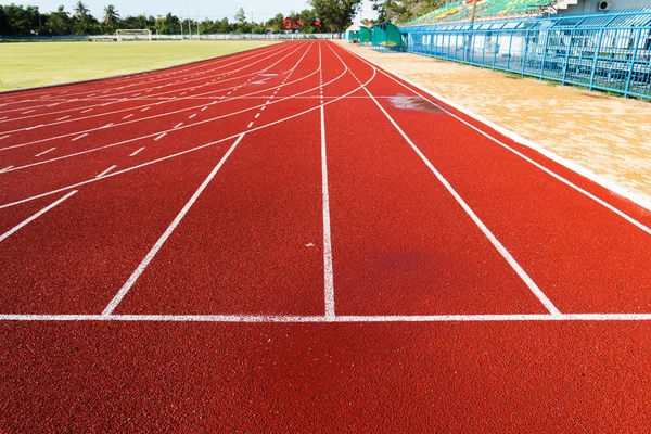 Running track  in the morning. — Stock Photo, Image